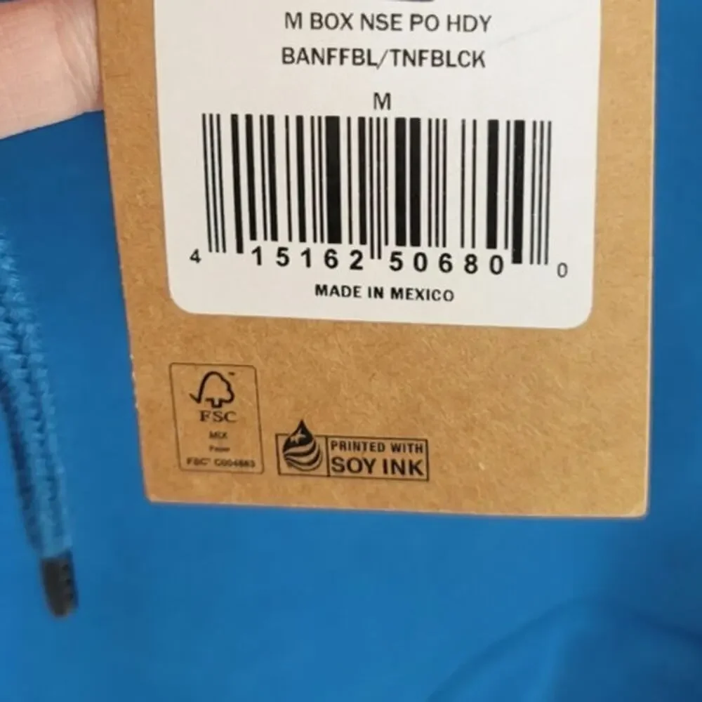 The North Face Box NSE Pullover Hoodie in Banff Blue, sz Medium